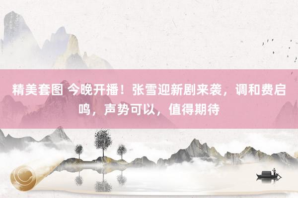 精美套图 今晚开播！张雪迎新剧来袭，调和费启鸣，声势可以，值得期待