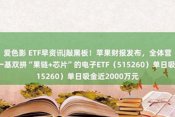 爱色影 ETF早资讯|敲黑板！苹果财报发布，全体营收好于预期！一基双拼“果链+芯片”的电子ETF（515260）单日吸金近2000万元