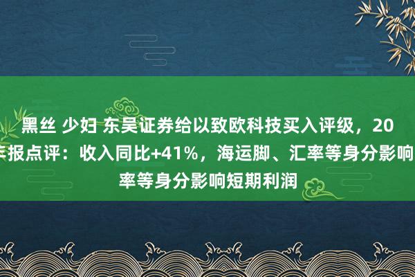 黑丝 少妇 东吴证券给以致欧科技买入评级，2024年半年报点评：收入同比+41%，海运脚、汇率等身分影响短期利润