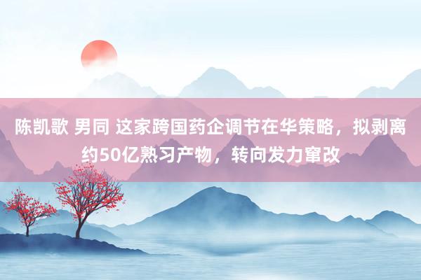 陈凯歌 男同 这家跨国药企调节在华策略，拟剥离约50亿熟习产物，转向发力窜改